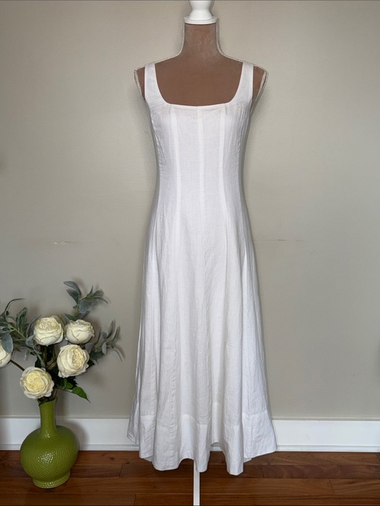 Lilly Pulitzer Dresses & Skirts - Lilly Pulitzer Calina Linen White Sleeveless Midi Dress Size 6 NWT